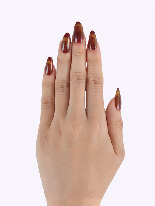 Red Cat Eye Press-On Nails