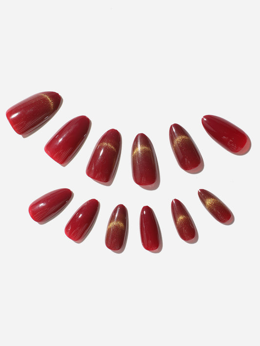 Red Cat Eye Press-On Nails