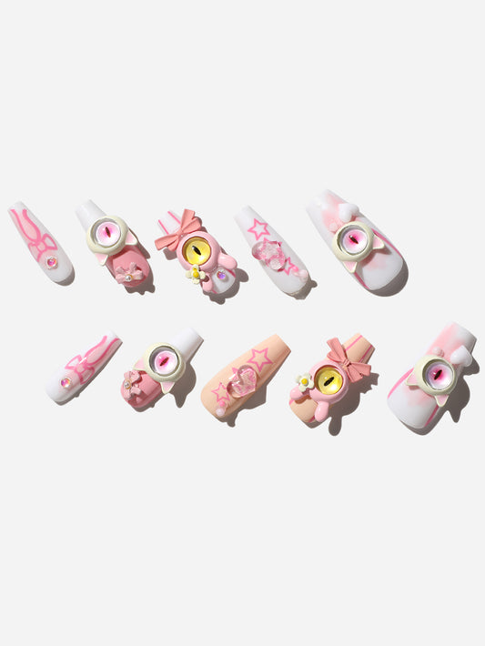 Pink Devil Press-On Nails