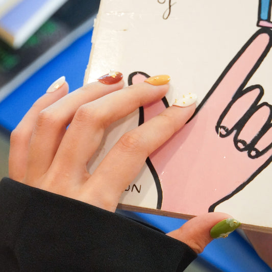 Maillard Style Handmade Short Square Nails